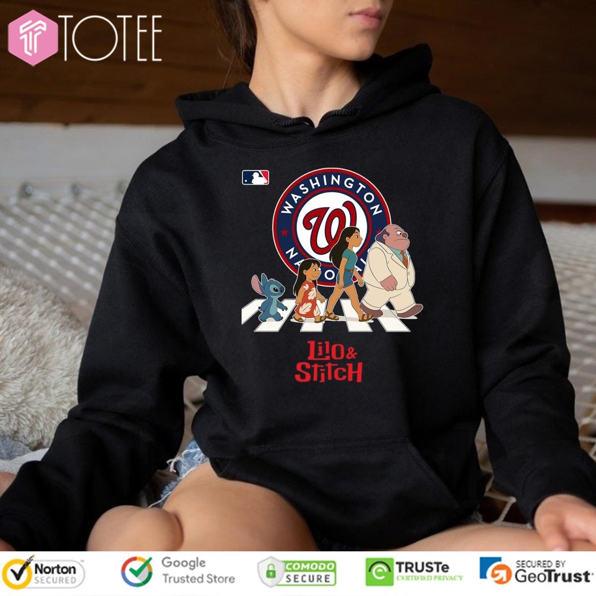Lilo And Stitch Abbey Road Washington Nationals Baseball T-shirt 2