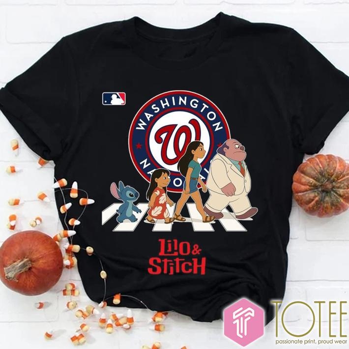 Lilo And Stitch Abbey Road Washington Nationals Baseball T-shirt 1