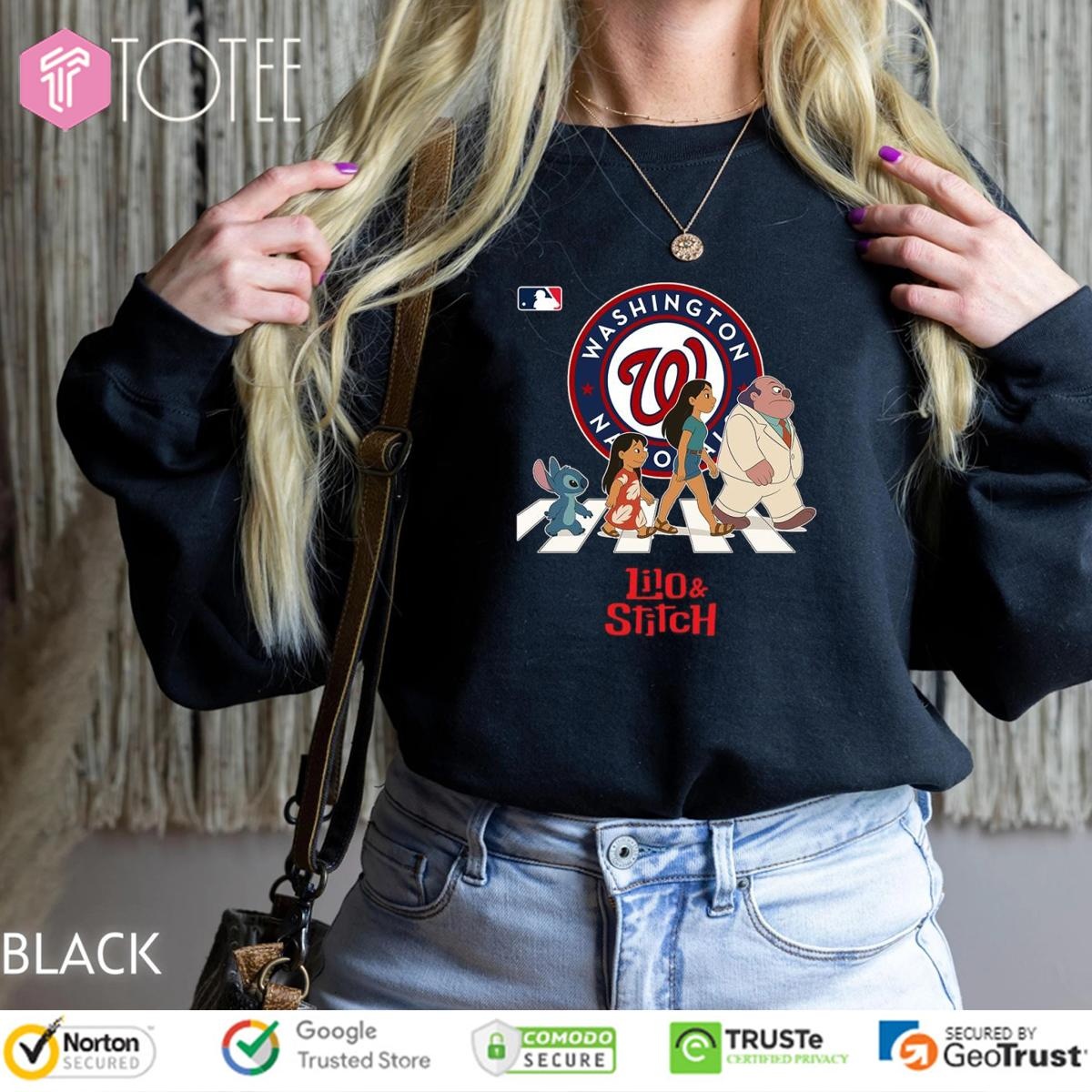 Lilo And Stitch Abbey Road Washington Nationals Baseball T-shirt 3
