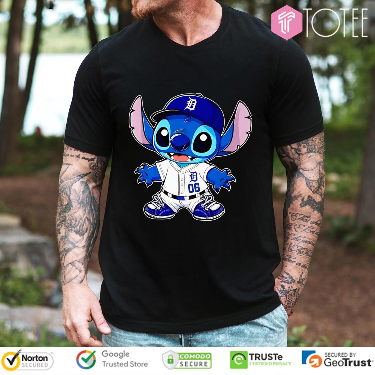 Stitch Parody Detroit Tigers Baseball T-shirt