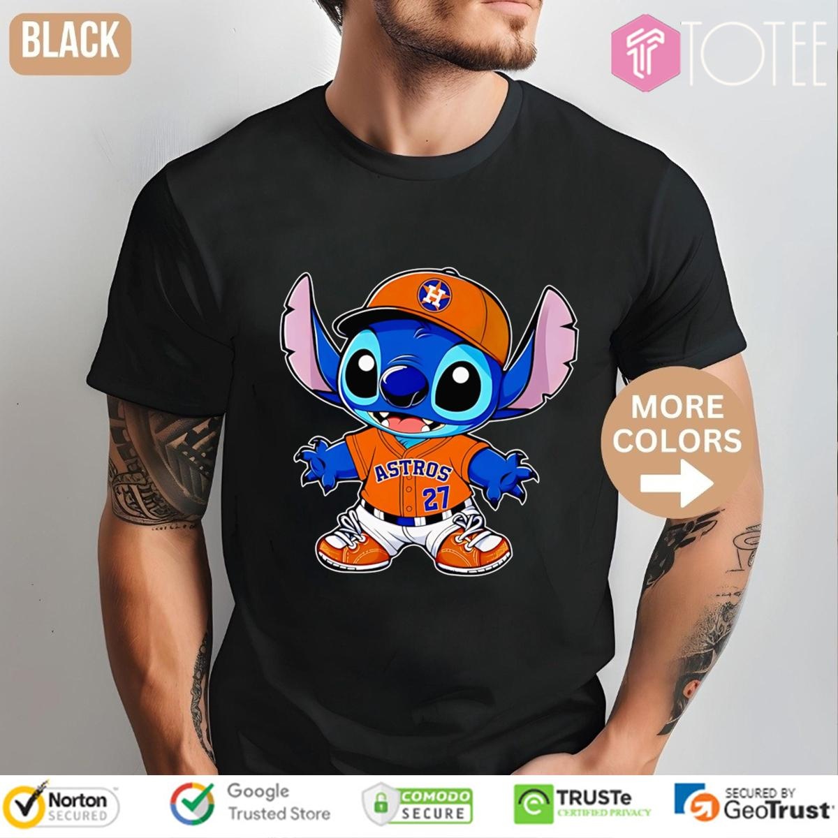 Stitch Parody Houston Astros Baseball T-shirt