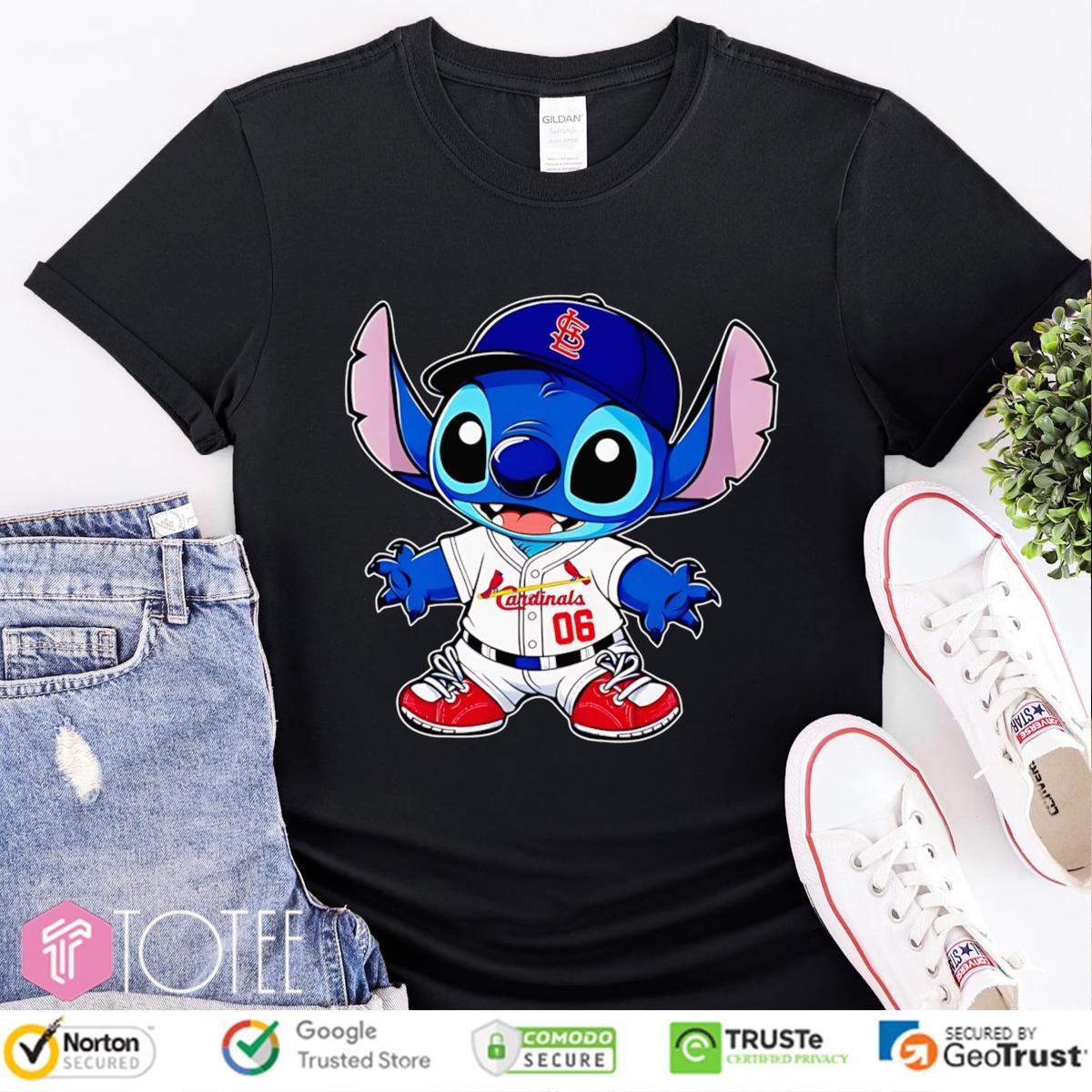 Stitch Parody St. Louis Cardinals Baseball T-shirt