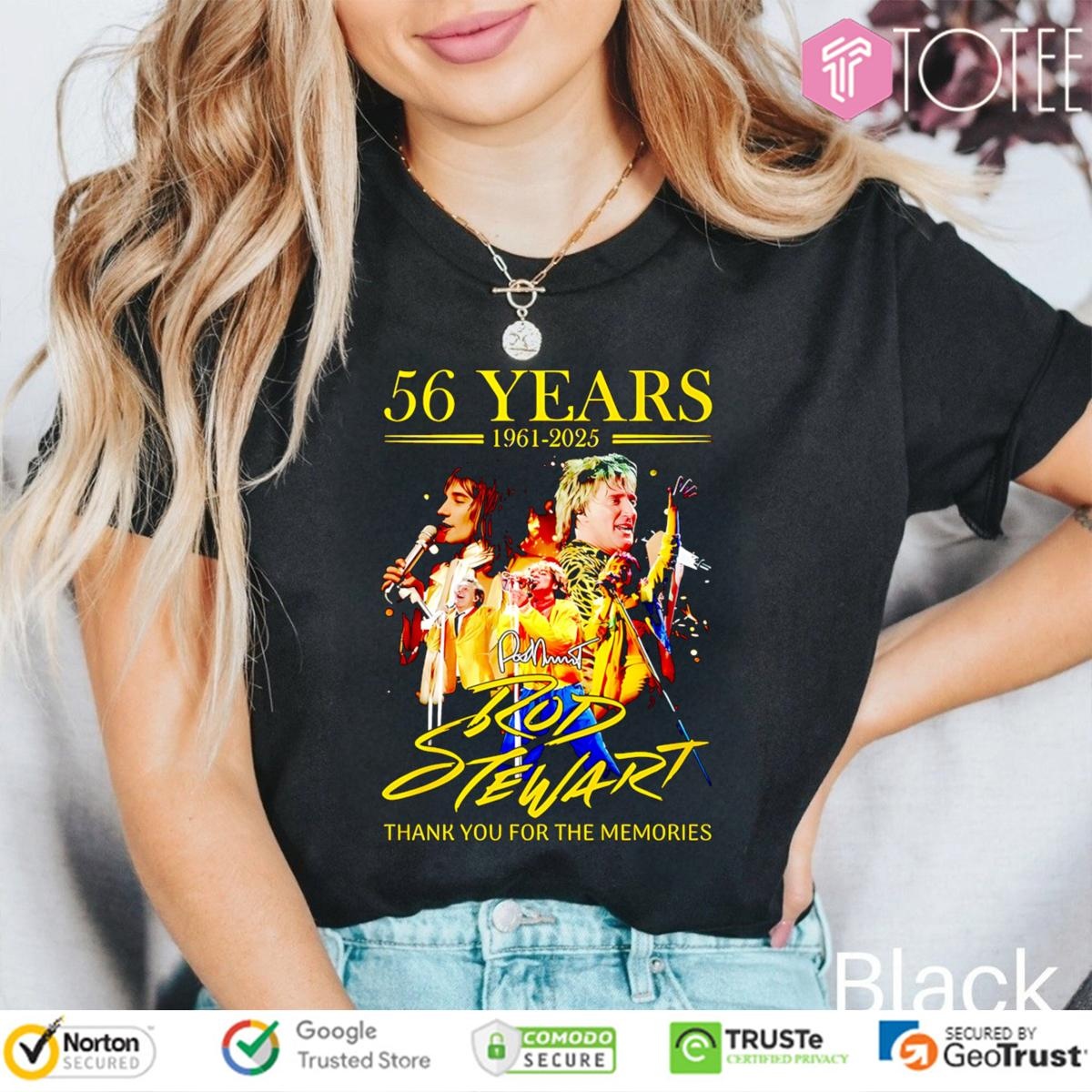 56 Years 1961-2025 Rod Stewart Signature T-shirt 4