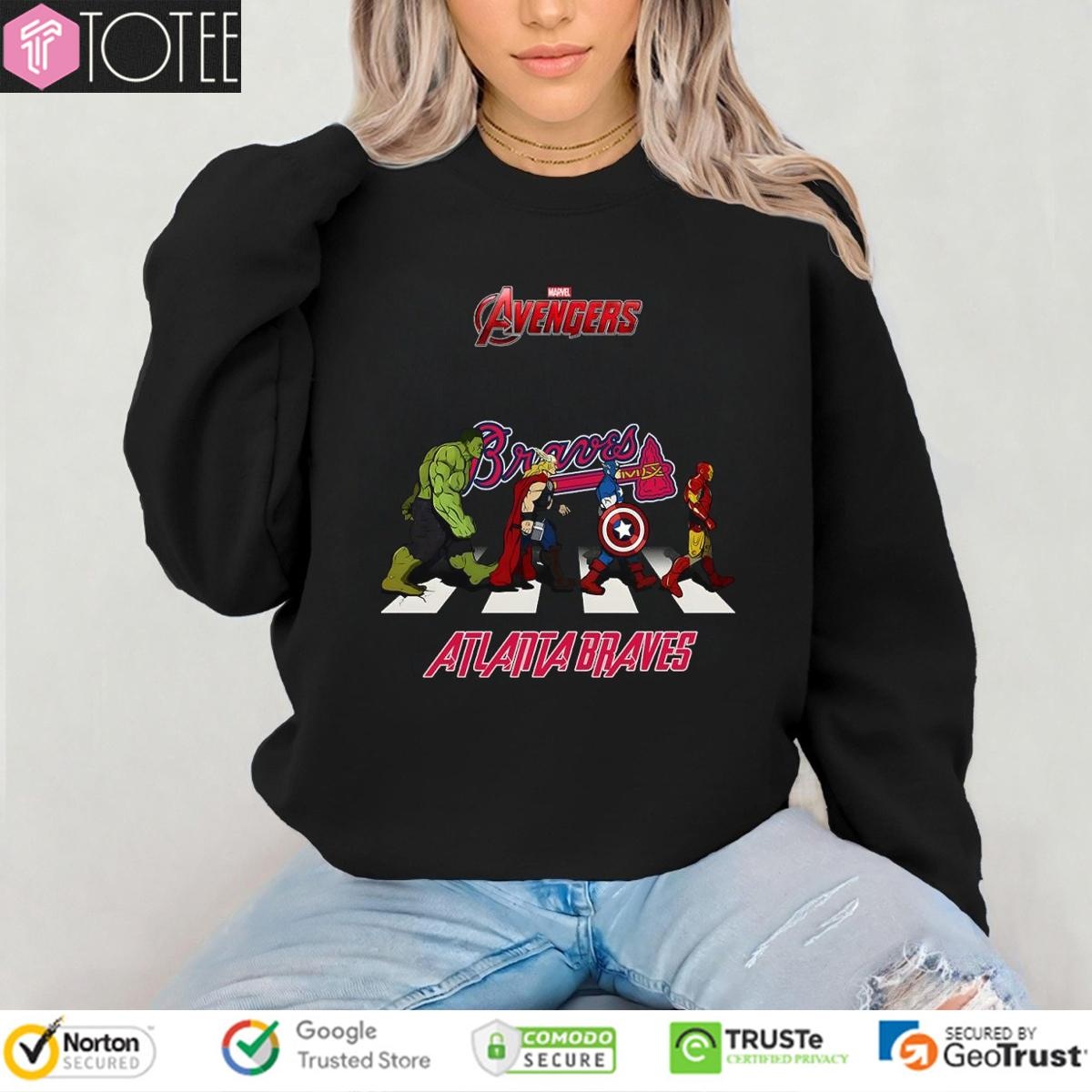 Atlanta Braves Marvel Avengers Abbey Road T-shirt 3