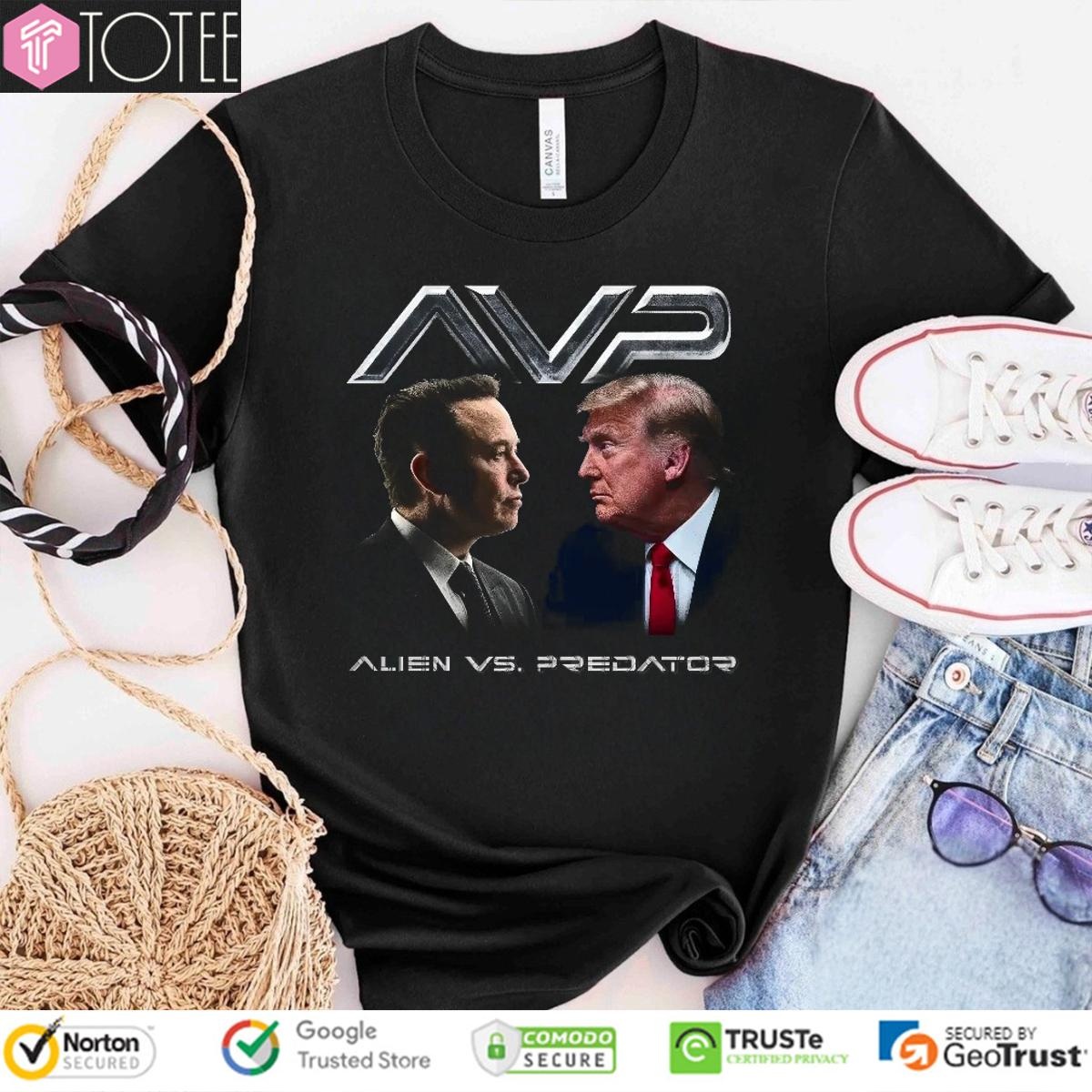 Elon Musk Trump Parody Alien Vs. Predator T-shirt
