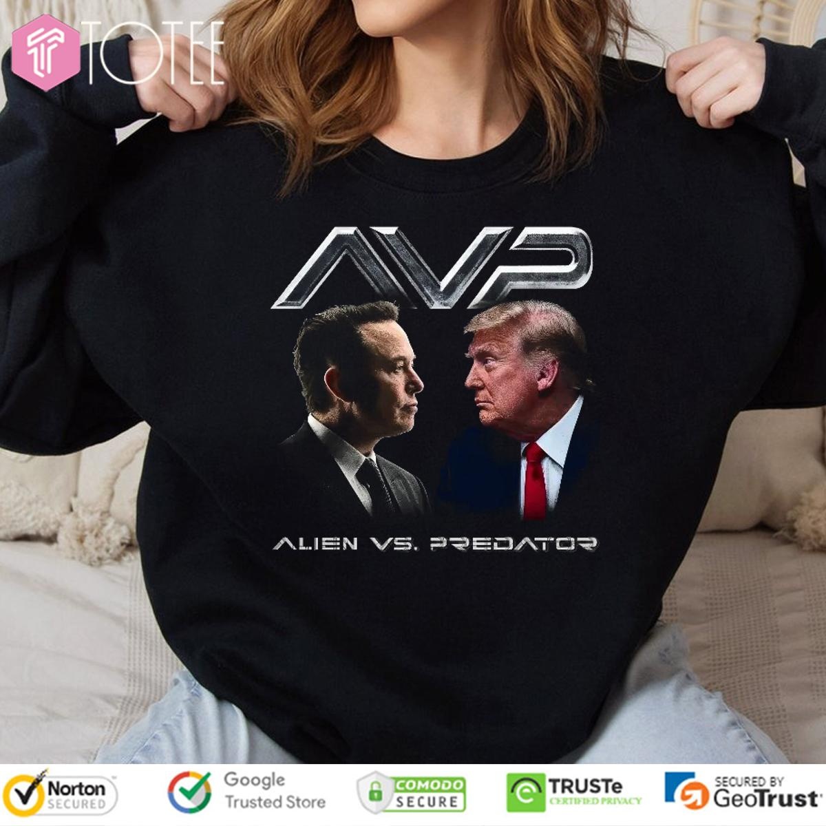 Elon Musk Trump Parody Alien Vs. Predator T-shirt 3