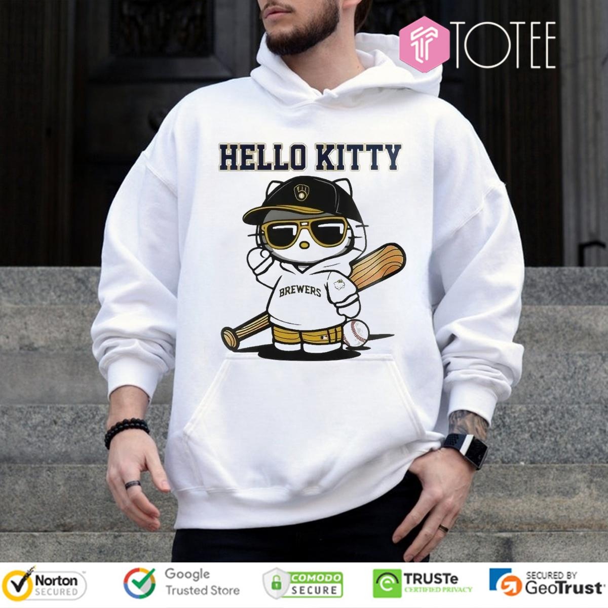 Hello Kitty Milwaukee Brewers Baseball T-shirt 2