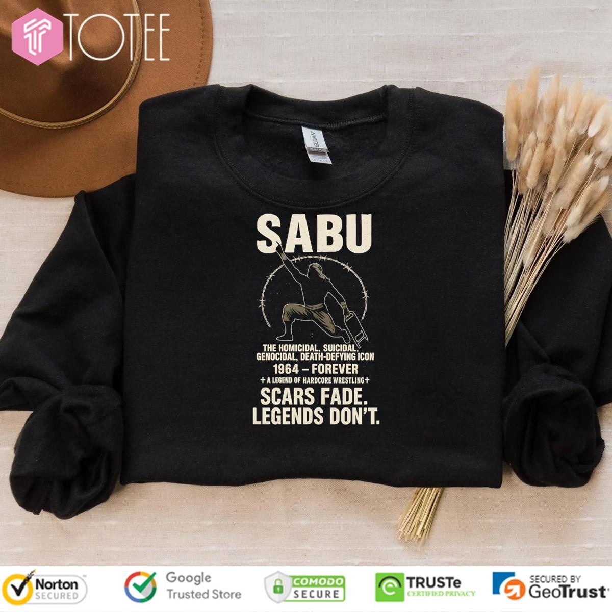 Legend Wrestling Sabu 1964-Forever Scars Fade Legends Dont T-shirt 3