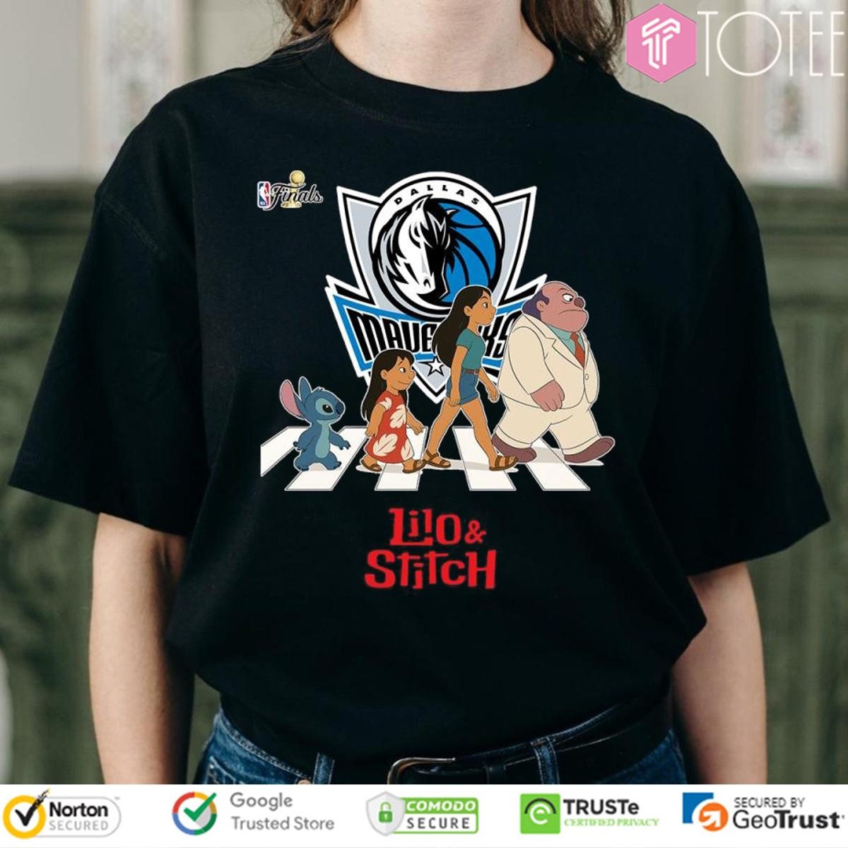 Lilo And Stitch Abbey Road Dallas Mavericks Nba Finals T-shirt