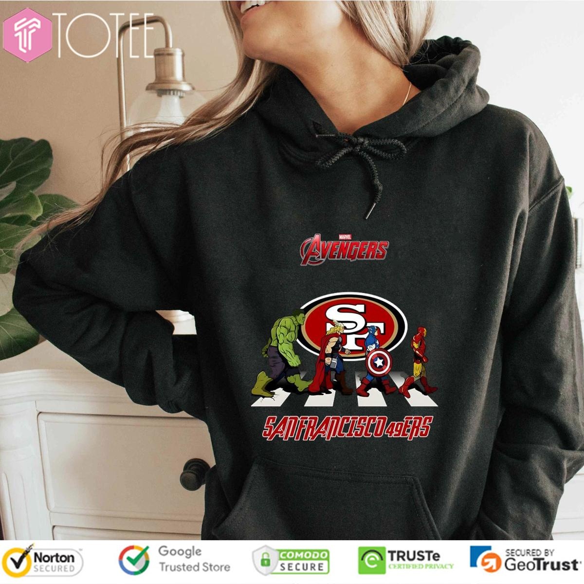 Marvel Avengers Abbey Road San Francisco 49Ers T-shirt 2