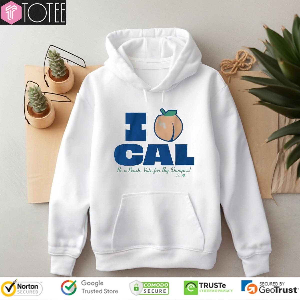 Seattle Mariners Cal Raleigh I Love Cal Be A Peach Vote For Big Dumper T-shirt 2