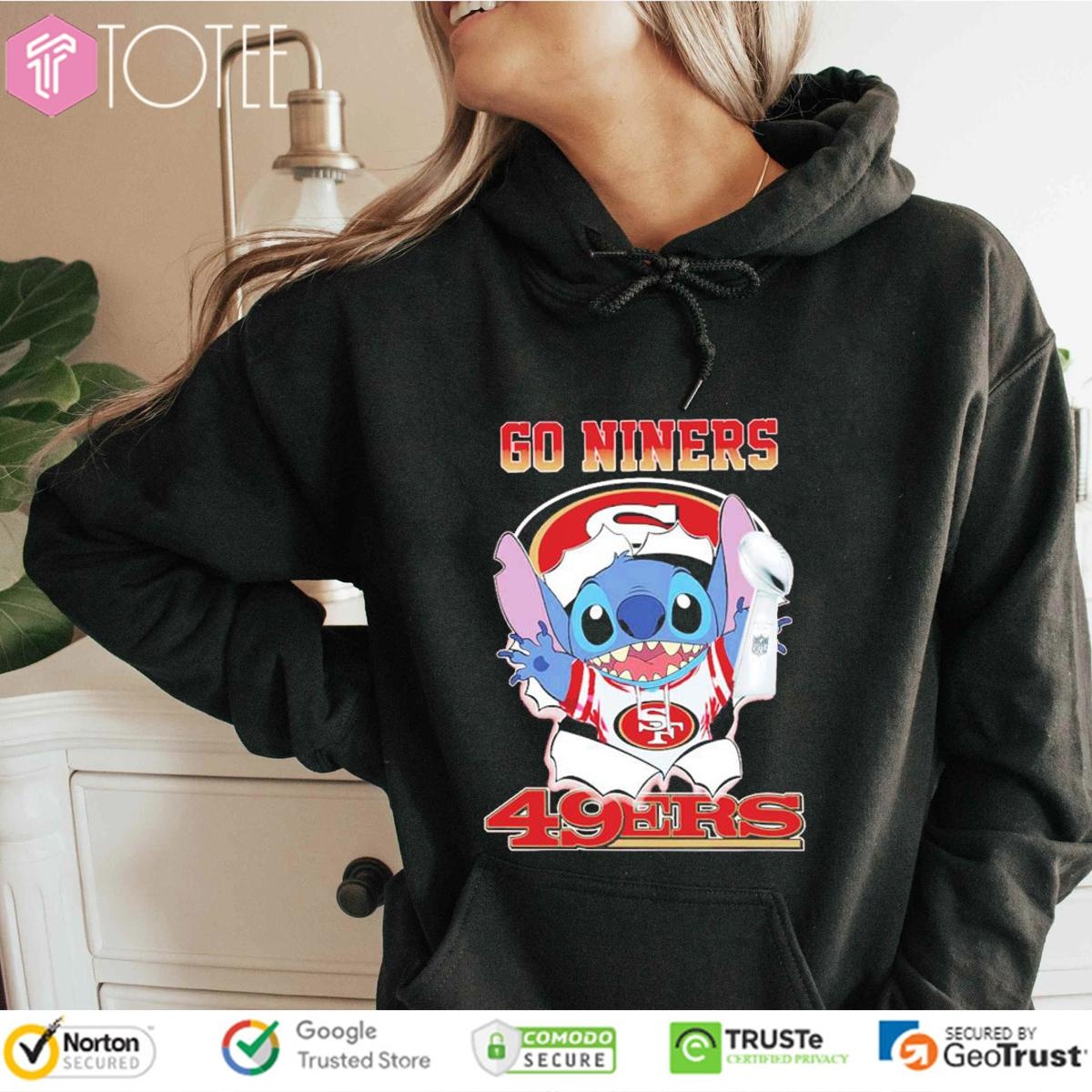 Stitch Hold Super Bowl Trophy Go Niners San Francisco 49Ers T-shirt 2