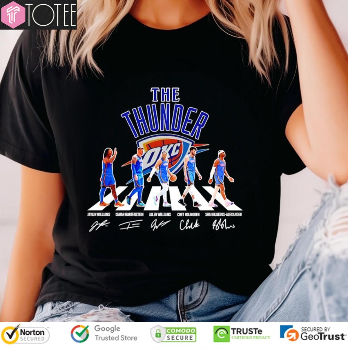 The Oklahoma City Thunder Abbey Road Signatures T-shirt 4
