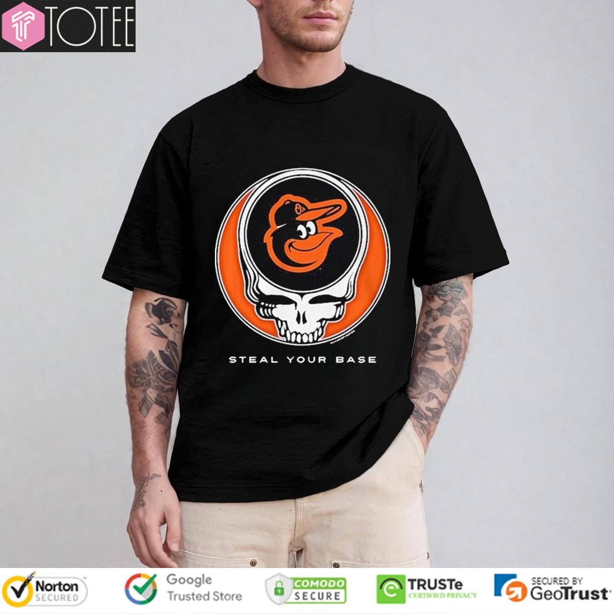 Grateful Dead Baltimore Orioles Baseball T-shirt