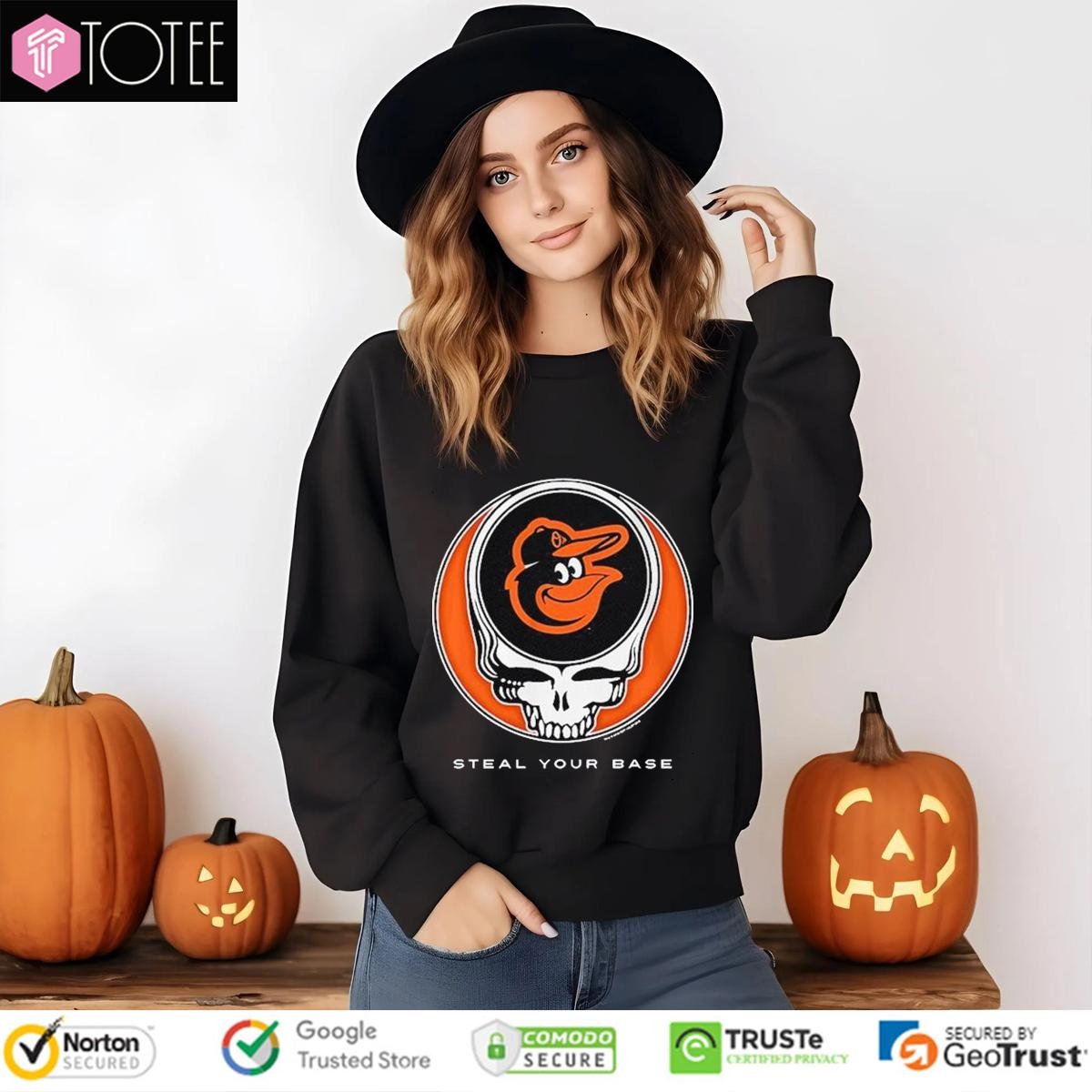 Grateful Dead Baltimore Orioles Baseball T-shirt 3