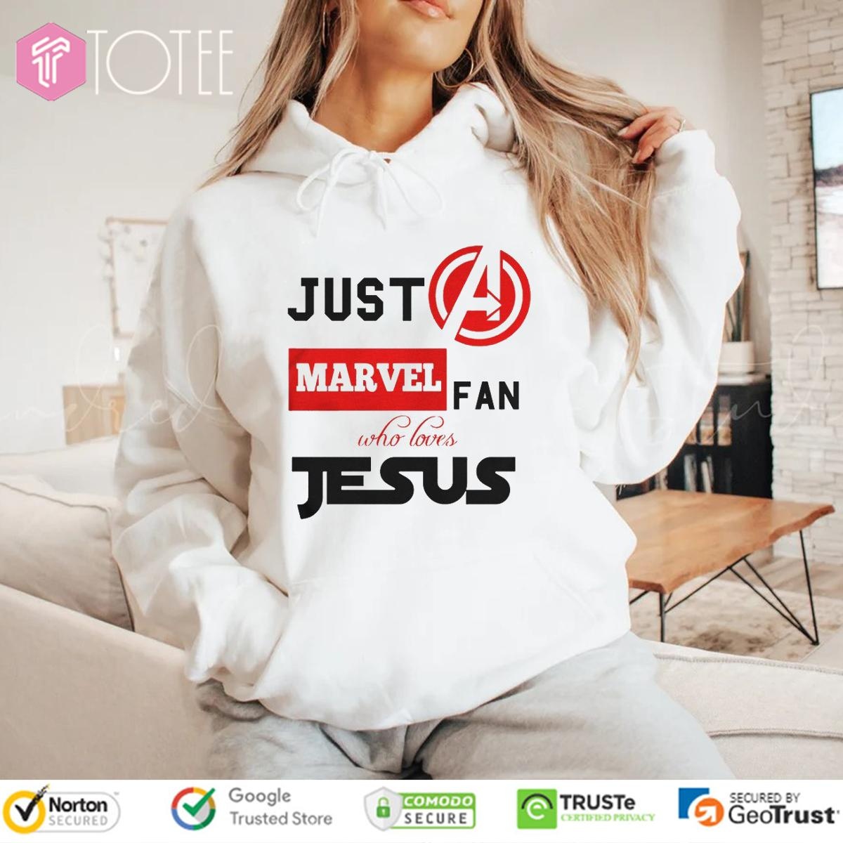 Just A Marvel Fan Who Loves Jesus Avengers T-shirt 2