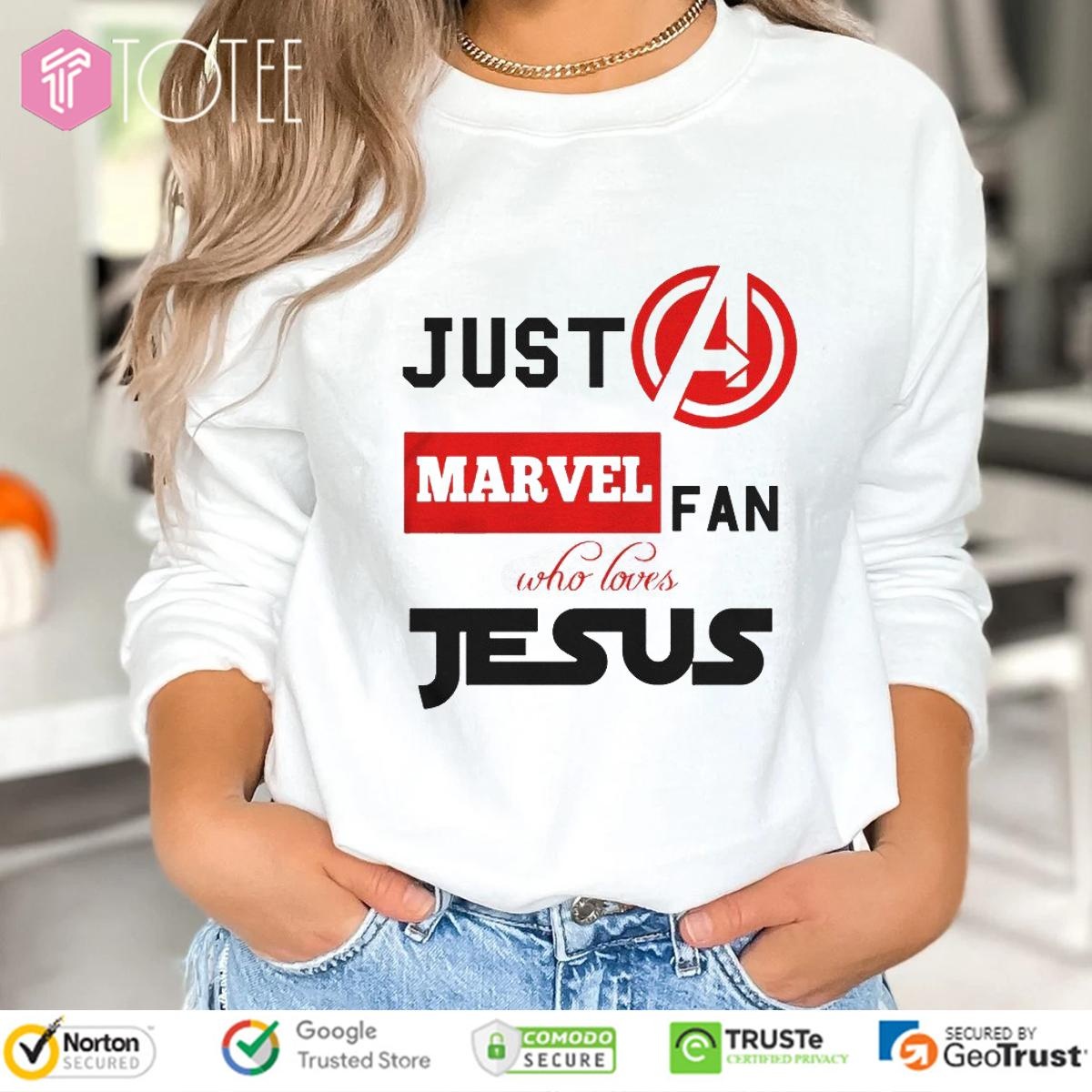 Just A Marvel Fan Who Loves Jesus Avengers T-shirt 3