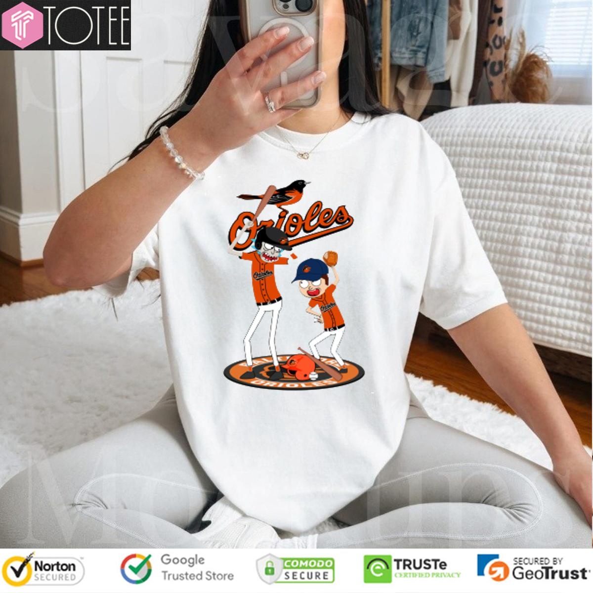 Rick And Morty Baltimore Orioles Baseball T-shirt 4