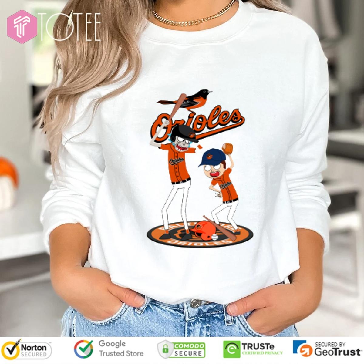 Rick And Morty Baltimore Orioles Baseball T-shirt 3