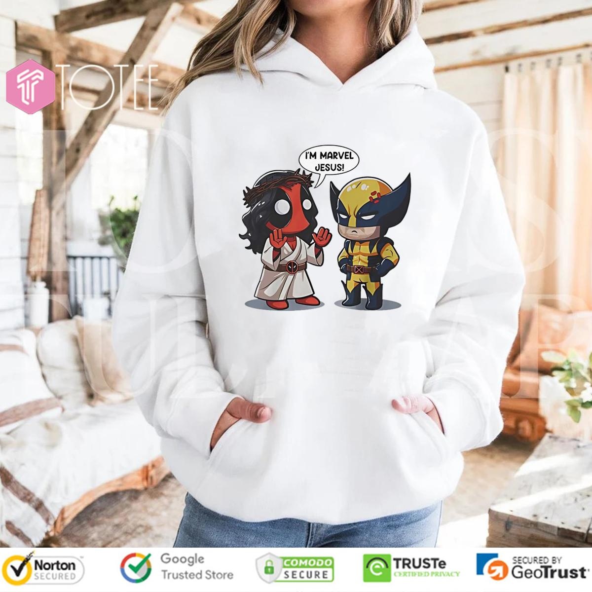 Im Marvel Jesus Deadpool And Wolverine T-shirt 2