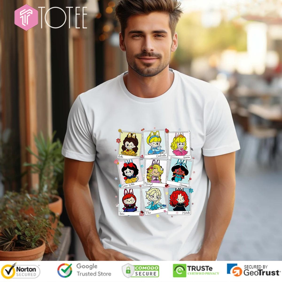 Labubu Parody Disney Princess Chibi T-shirt