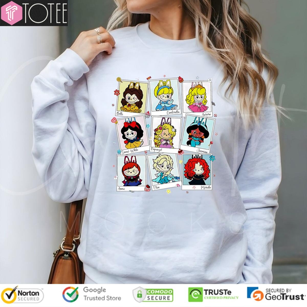 Labubu Parody Disney Princess Chibi T-shirt 3