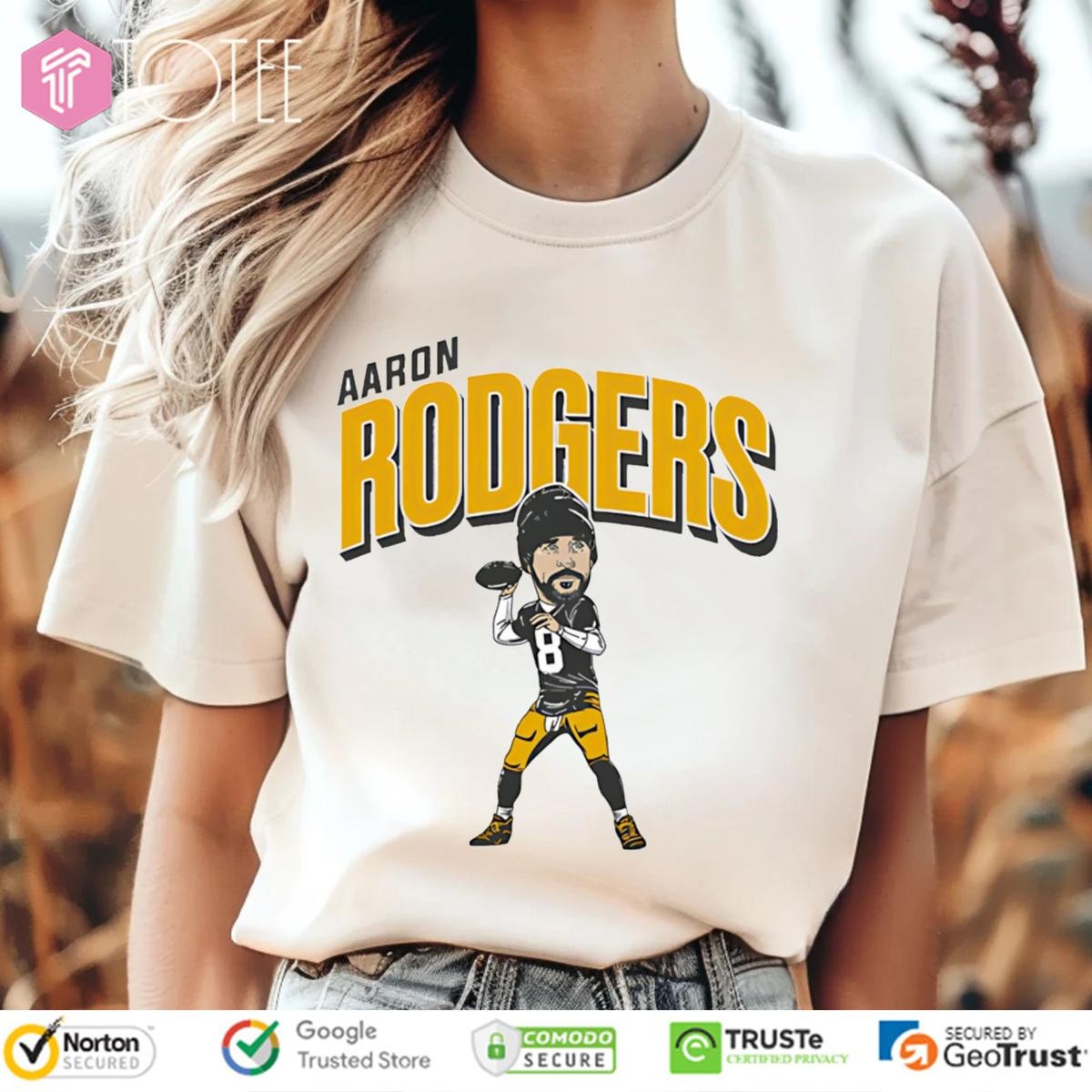 Pittsburgh Steelers Aaron Rodgers Caricature Cartoon T-shirt