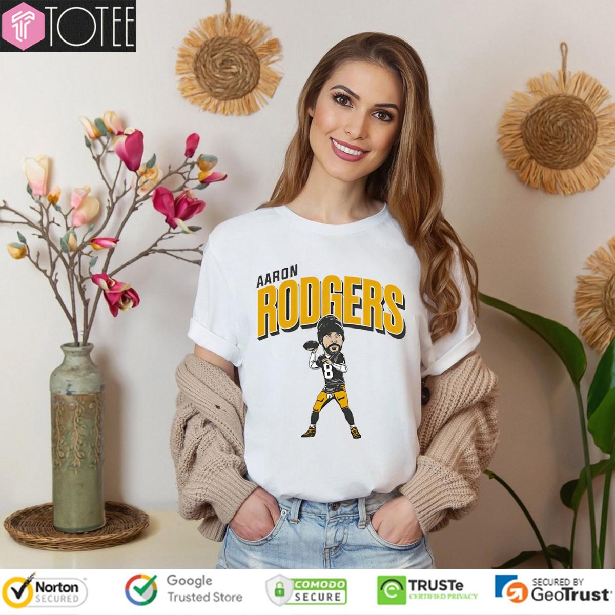 Pittsburgh Steelers Aaron Rodgers Caricature Cartoon T-shirt 4
