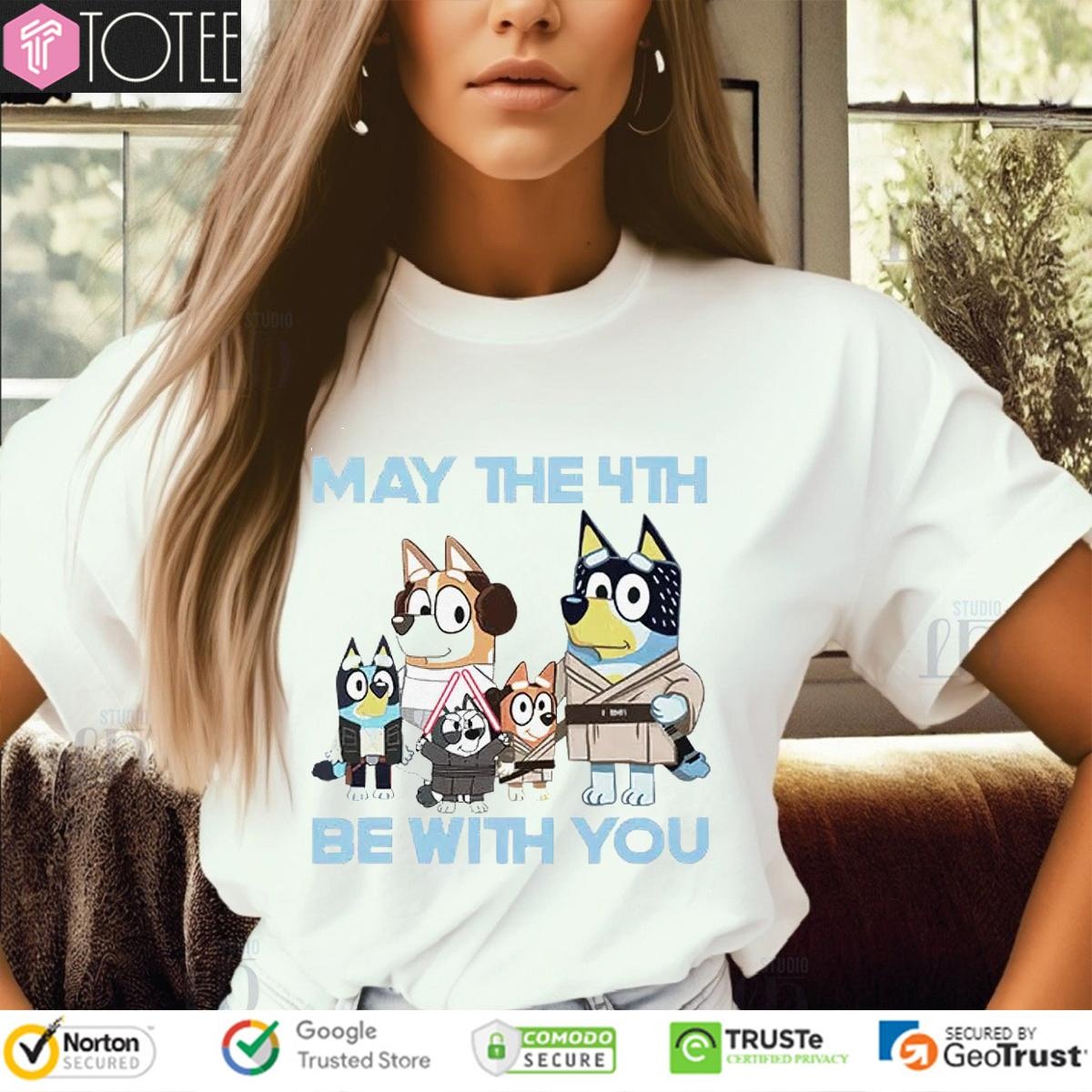 Bluey Family May The 4Th Be With You Star Wars T-shirt 4