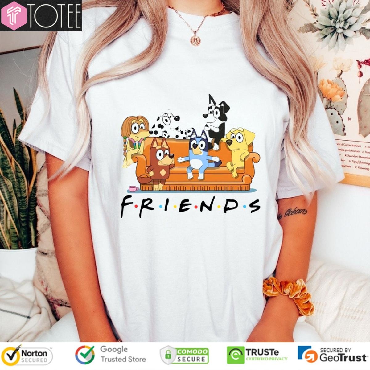 Bluey Family Star Wars X Friends Tv Show T-shirt