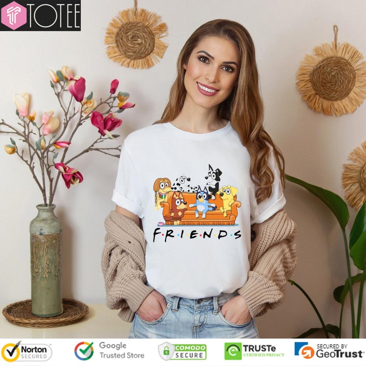 Bluey Family Star Wars X Friends Tv Show T-shirt 4