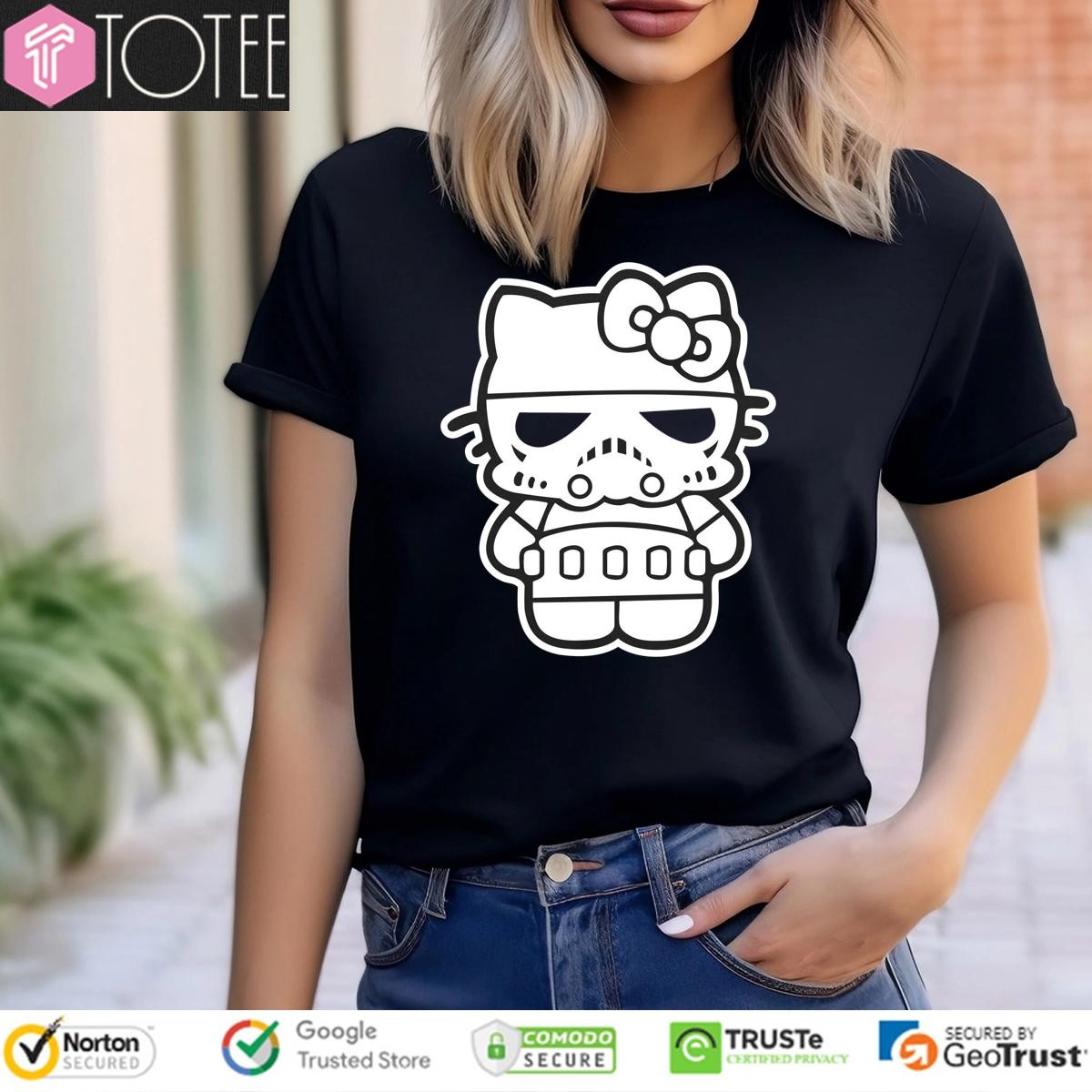 Hello Stormtrooper Parody Cat Hello Kitty Star Wars T-shirt 4