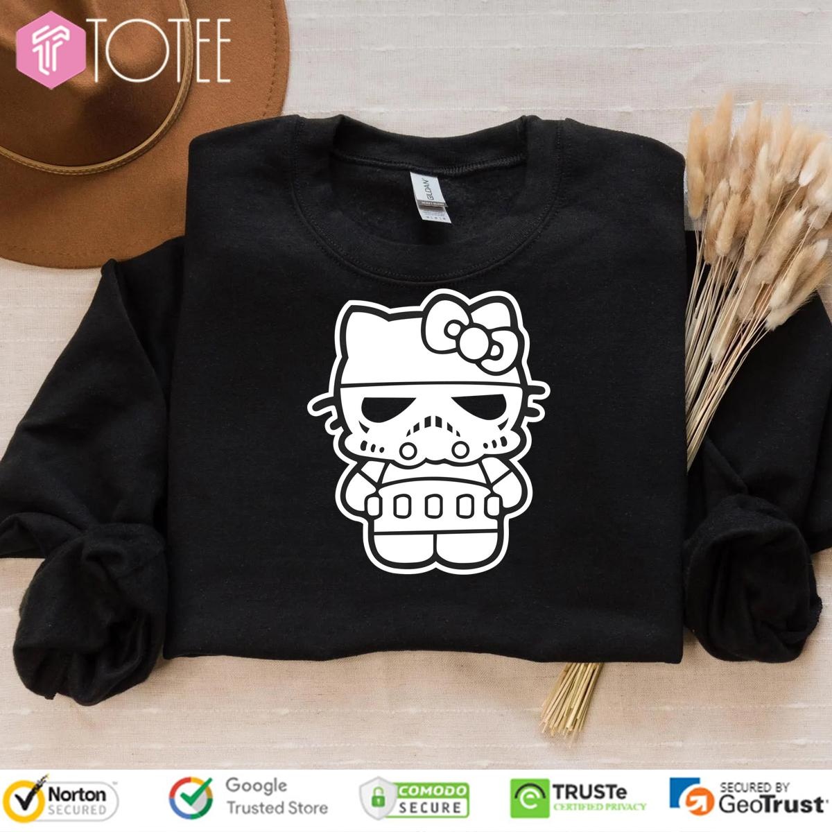 Hello Stormtrooper Parody Cat Hello Kitty Star Wars T-shirt 3