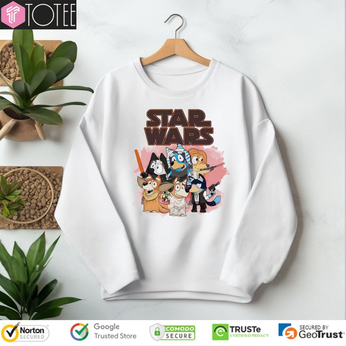 Star Wars Parody Bluey Family T-shirt 3