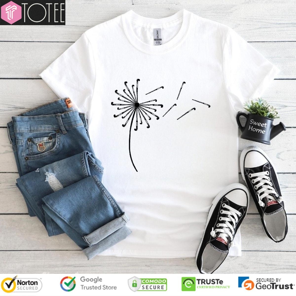 Dandelion Flower Hockey Stick T-shirt