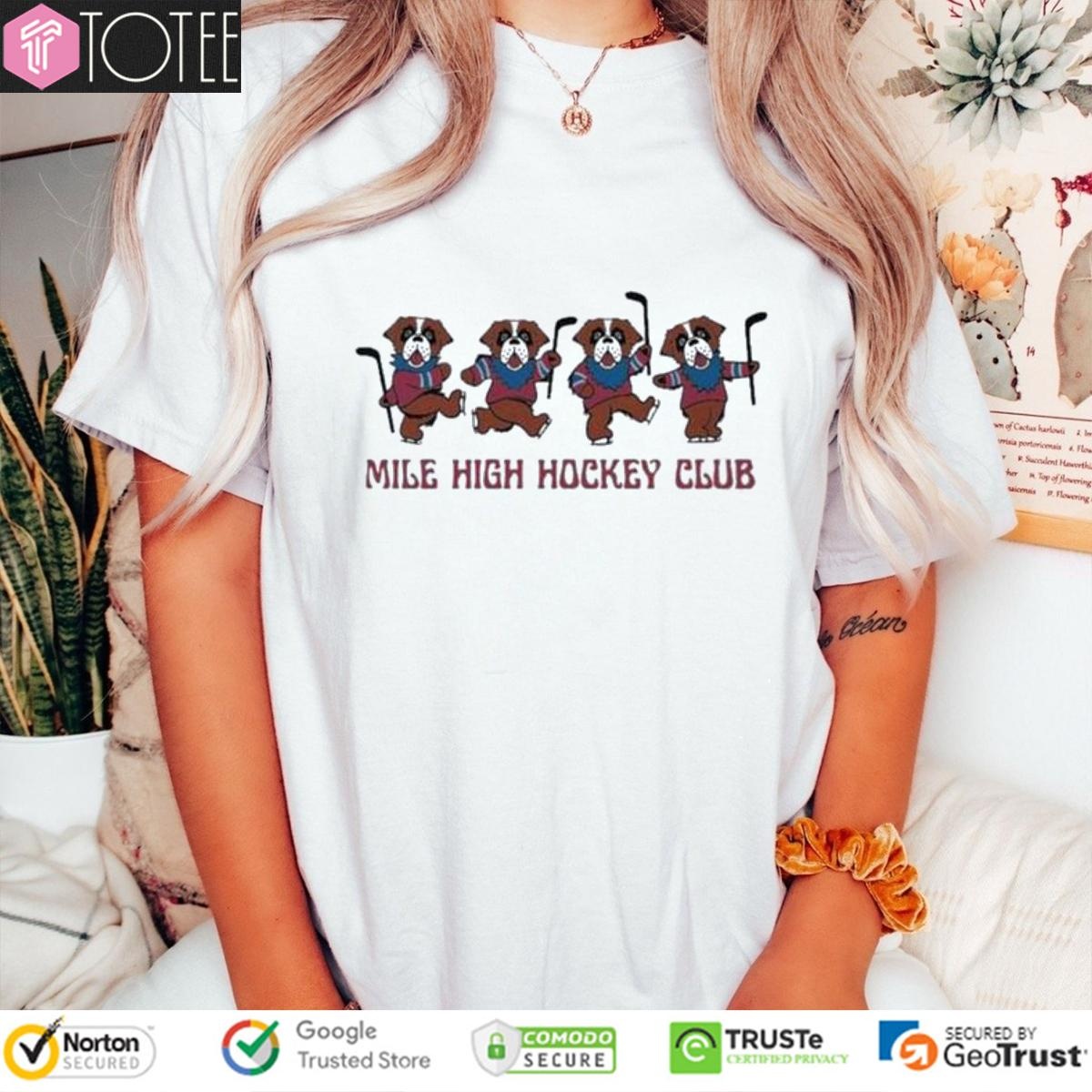 Grateful Dead Colorado Avalanche Mile High Hockey Club T-shirt 1