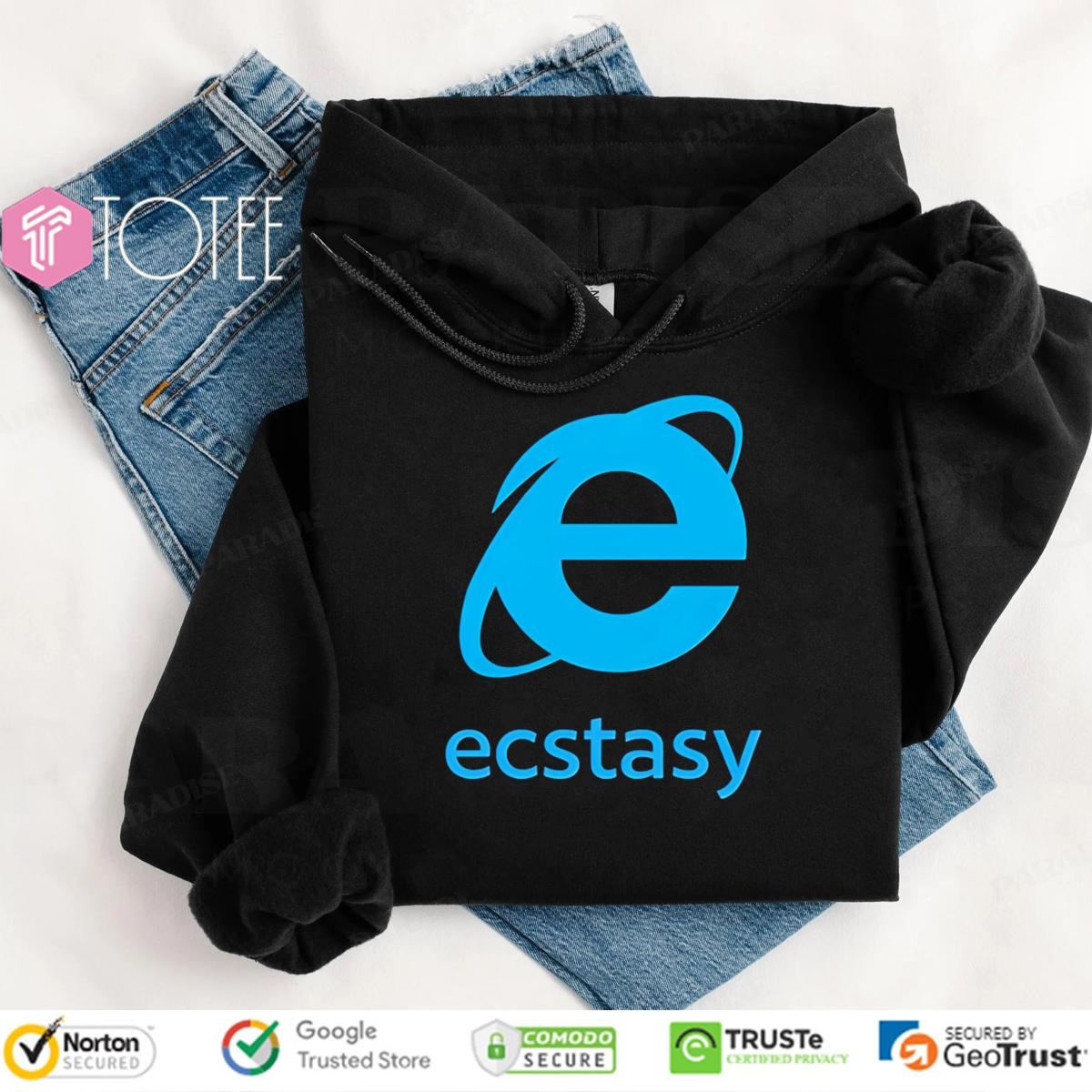 Ecstasy Internet Explorer Web Browser Microsoft T-shirt 2