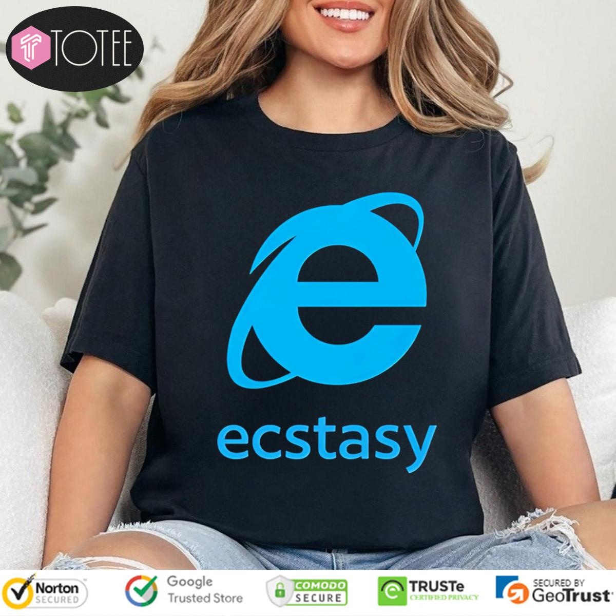 Ecstasy Internet Explorer Web Browser Microsoft T-shirt 4