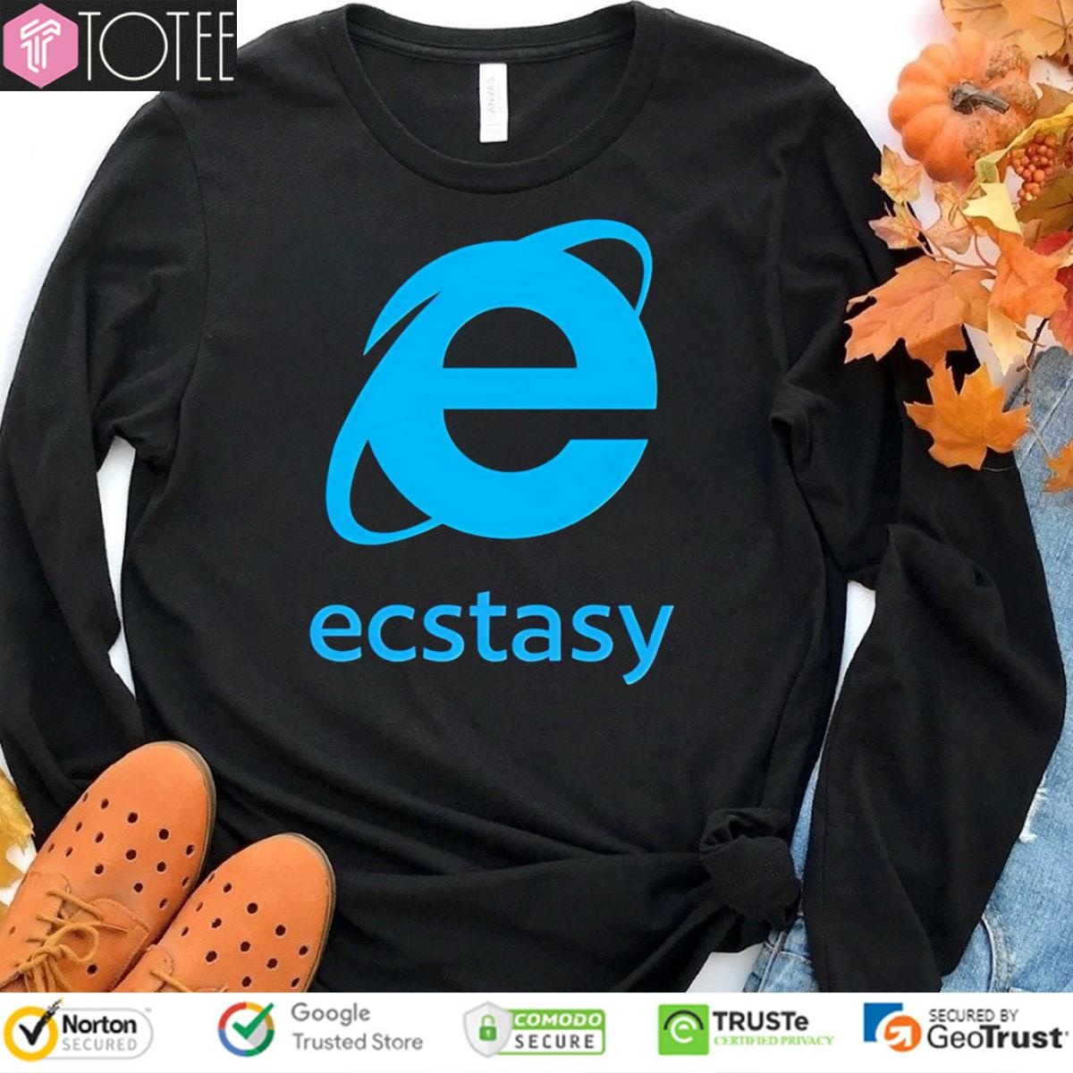 Ecstasy Internet Explorer Web Browser Microsoft T-shirt 3