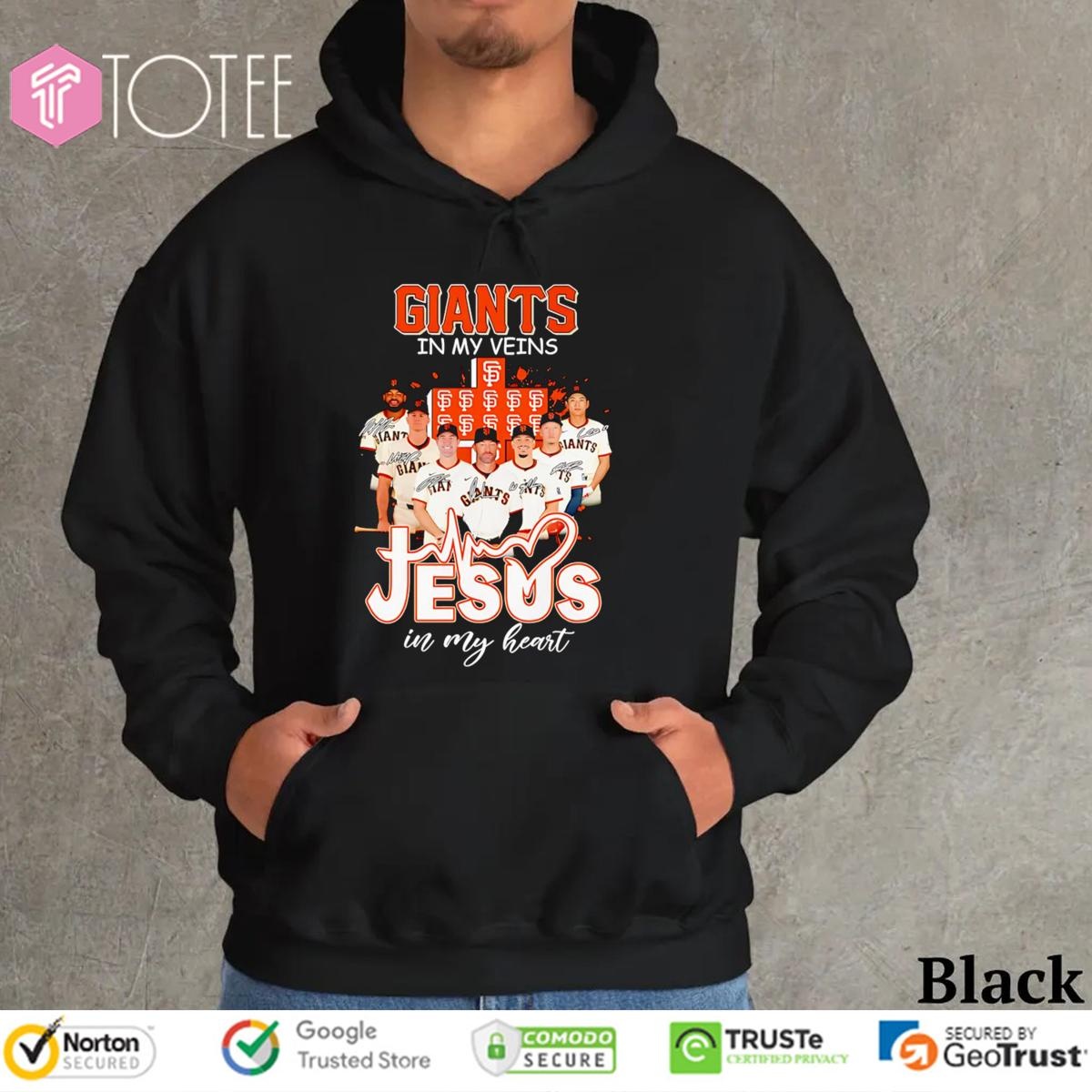 In My Veins Jesus In My Heart San Francisco Giants Baseball T-shirt 2