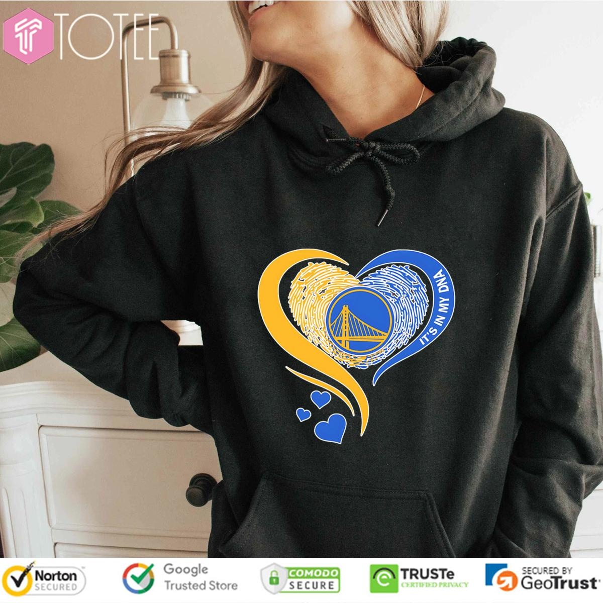 Its In My Dna Golden State Warriors Nba Basketball Heart T-shirt 2