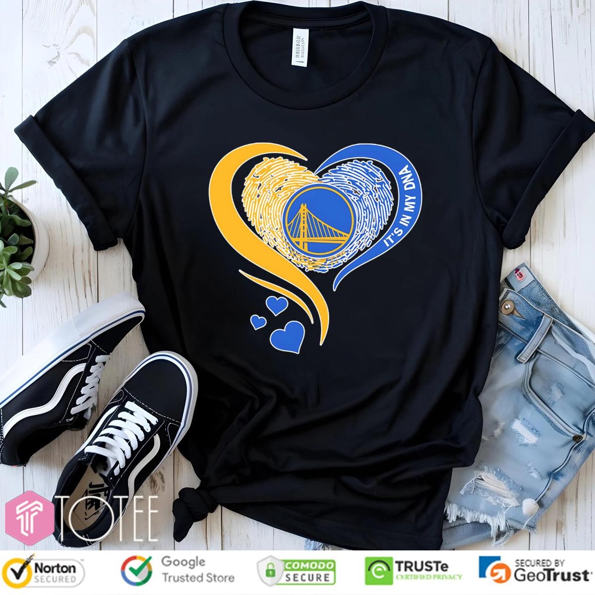 Its In My Dna Golden State Warriors Nba Basketball Heart T-shirt 1