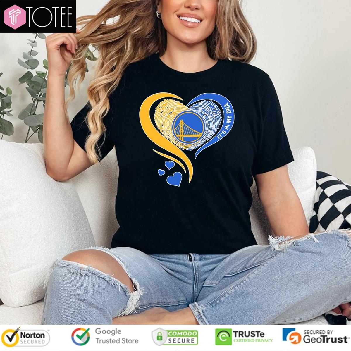 Its In My Dna Golden State Warriors Nba Basketball Heart T-shirt 4