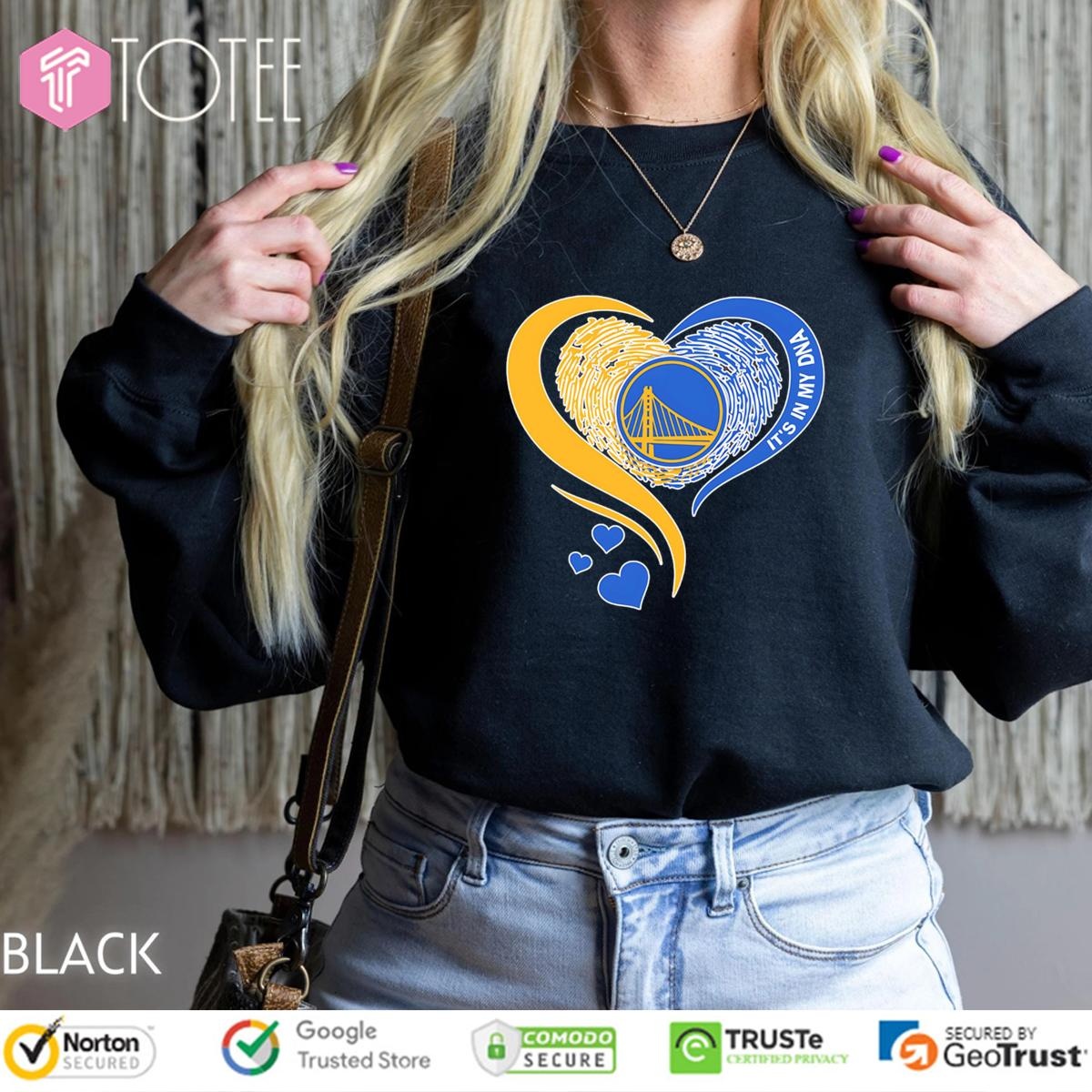 Its In My Dna Golden State Warriors Nba Basketball Heart T-shirt 3