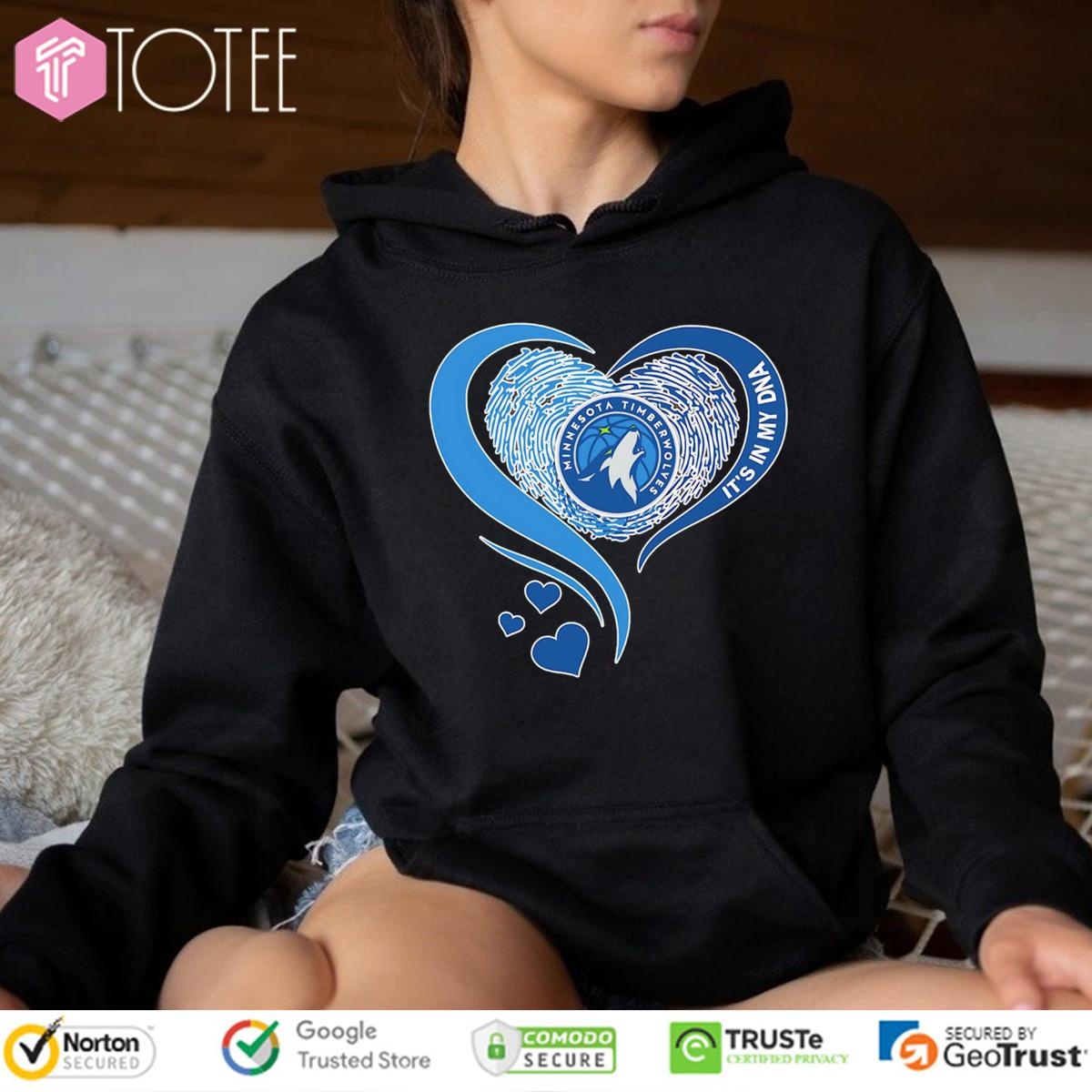 Its In My Dna Minnesota Timberwolves Nba Basketball Heart T-shirt 2