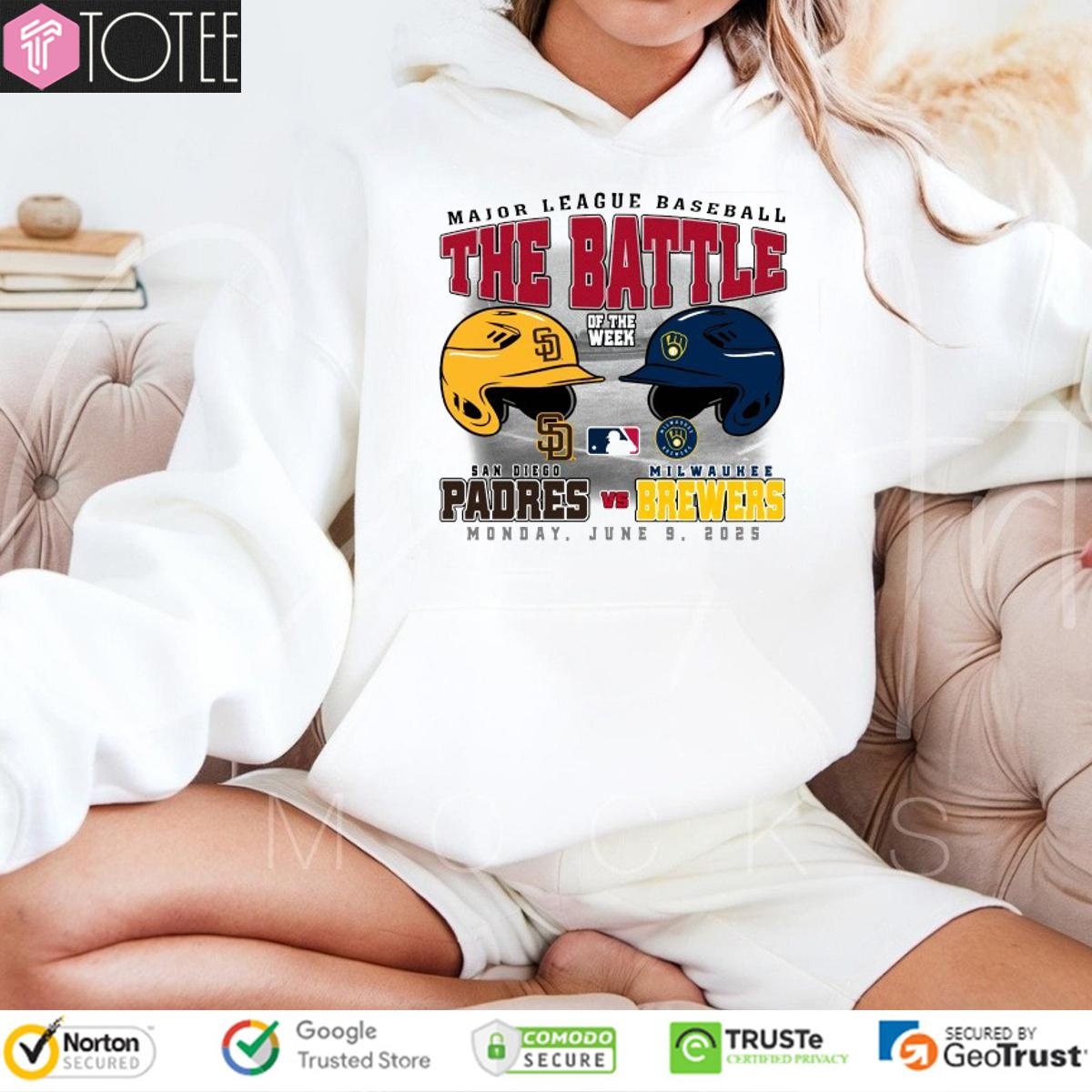 San Diego Padres Vs Milwaukee Brewers The Battle Of The Week Monday T-shirt 2