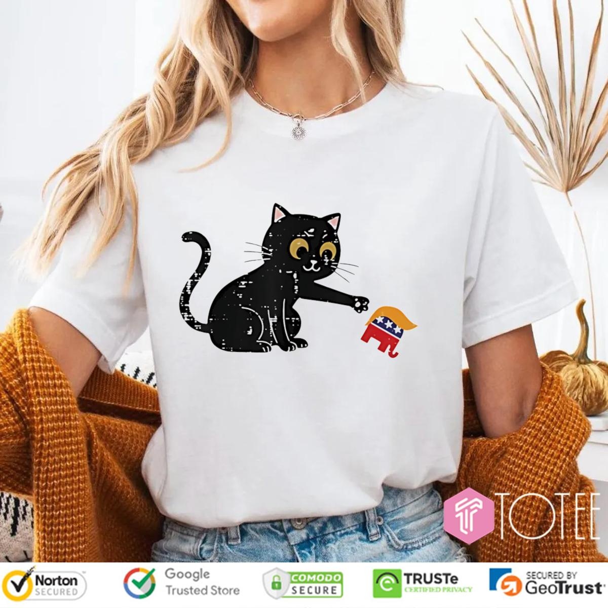 Black Cat Republican Elephant Trump T-shirt 4