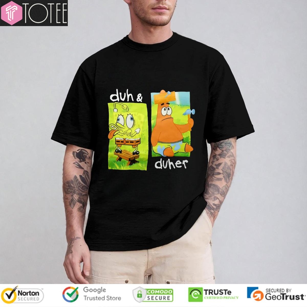 Duh And Duher Spongebob Squarepants Graphic T-shirt 1