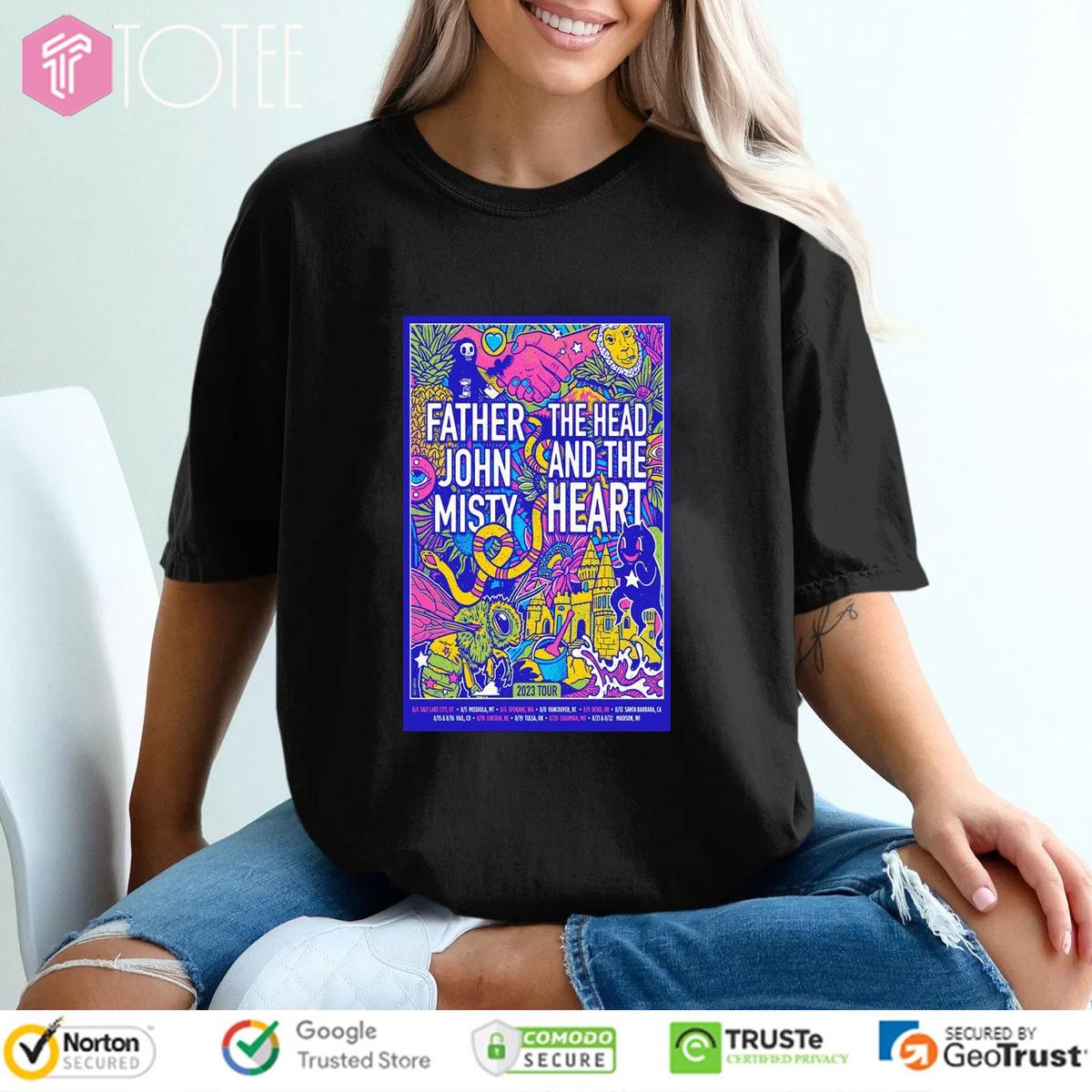 Father John Misty The Head And The Heart 2023 Tour T-shirt 4