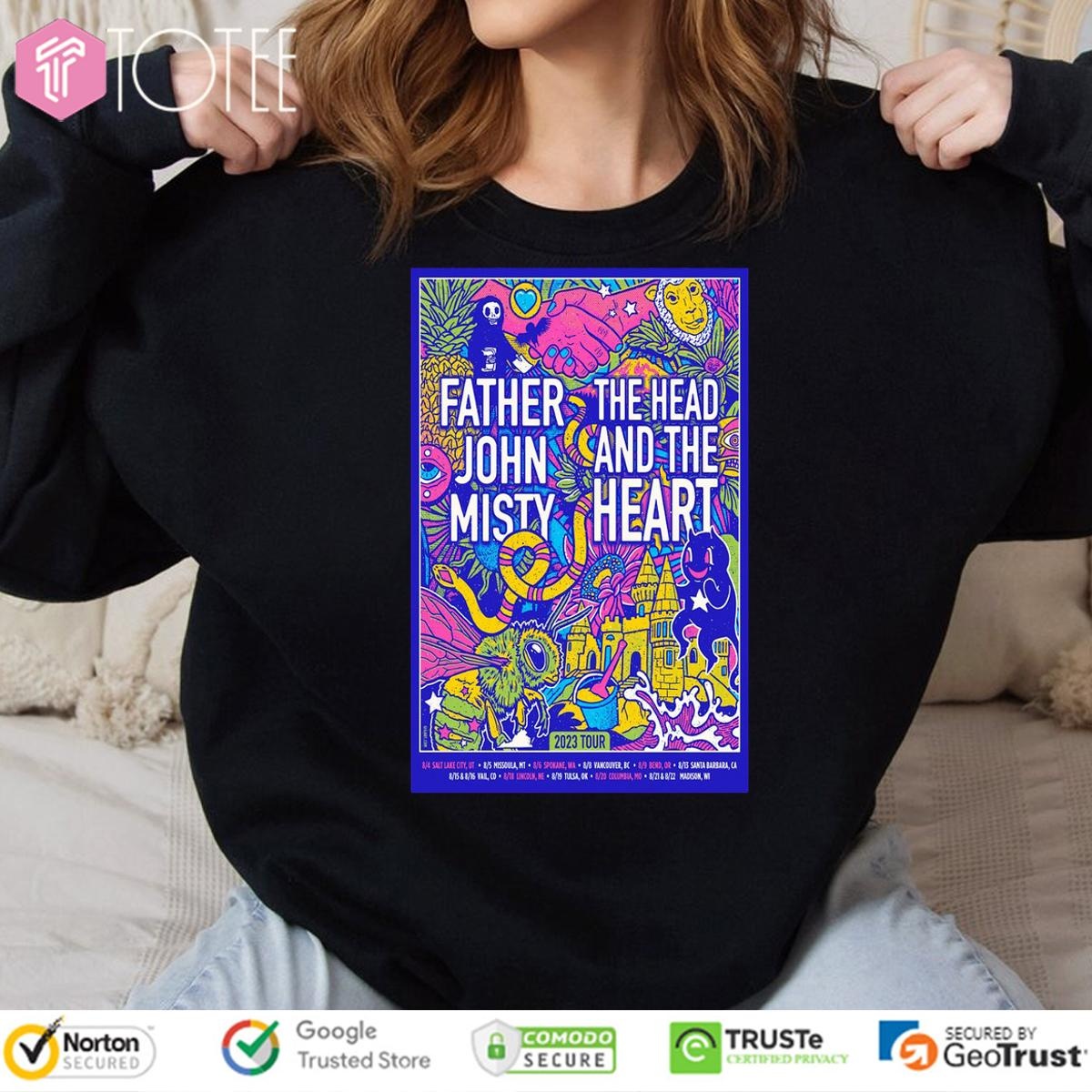 Father John Misty The Head And The Heart 2023 Tour T-shirt 3